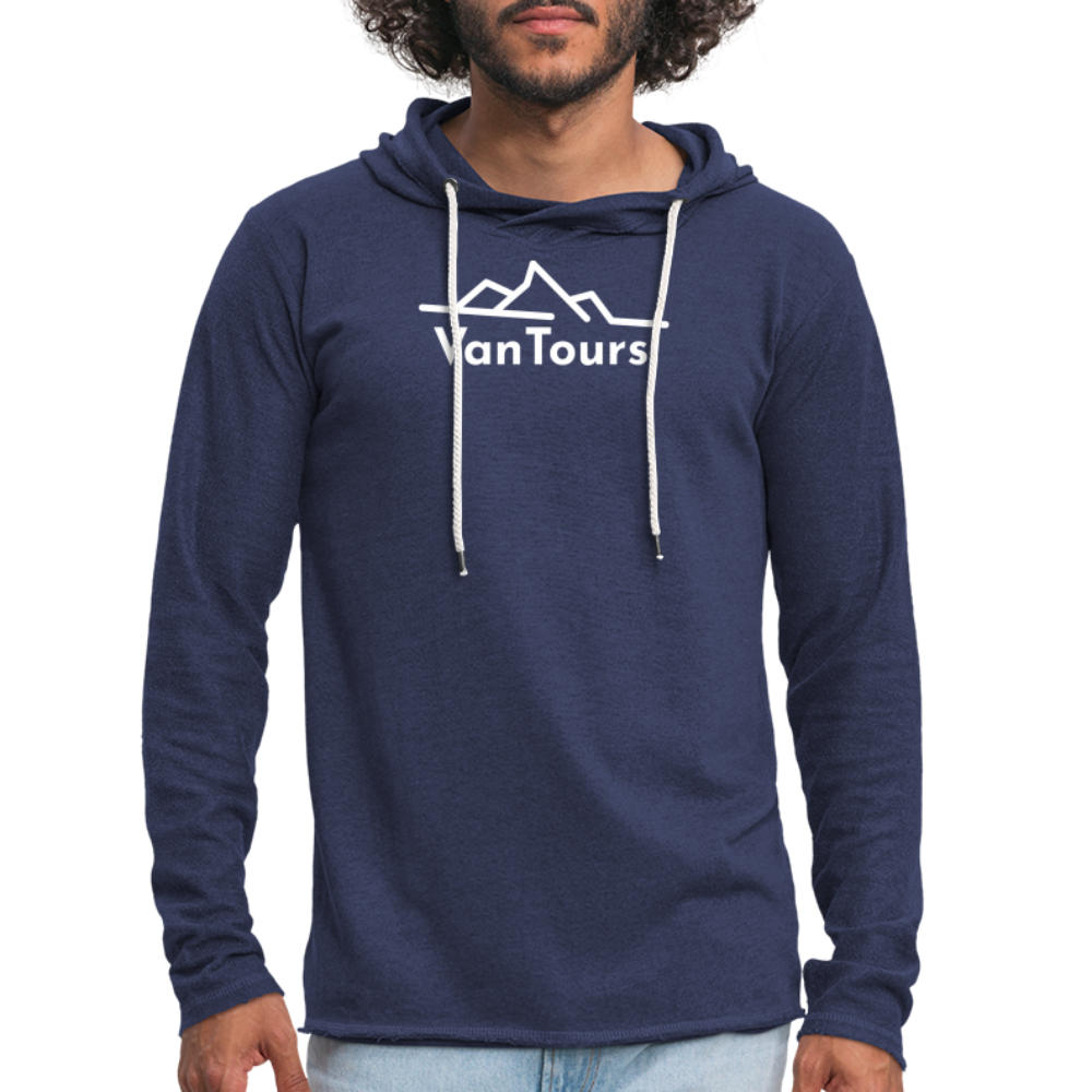 Leichtes Kapuzensweatshirt Unisex - Navy meliert
