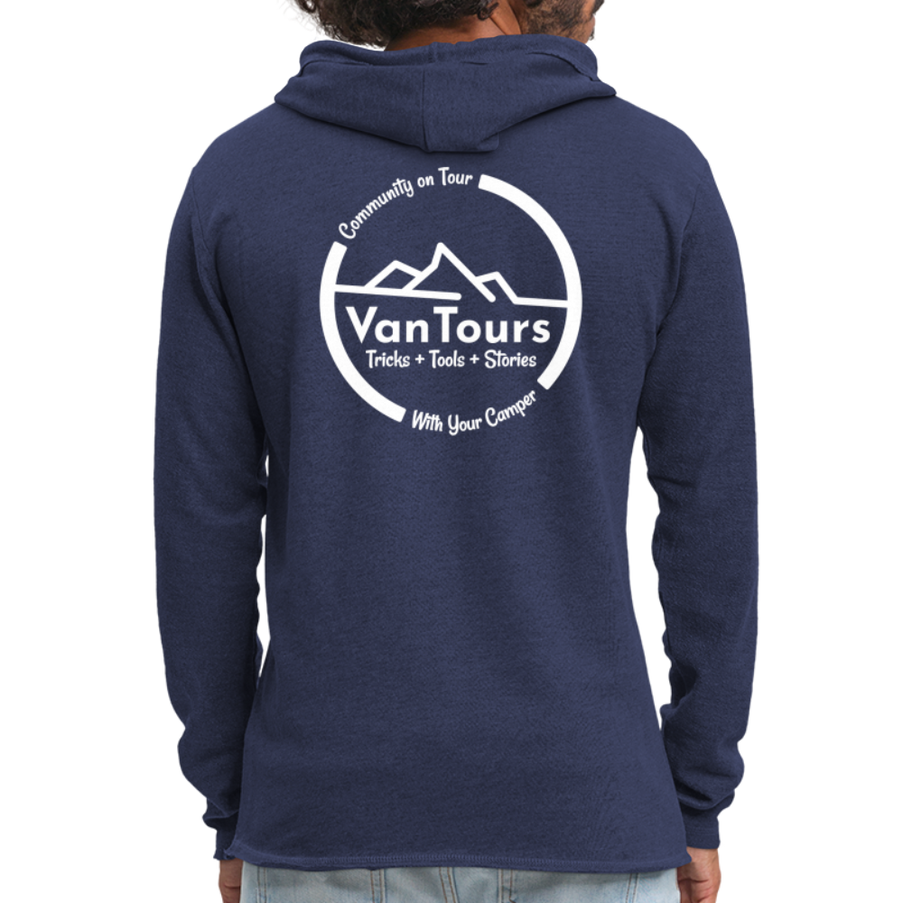 Leichtes Kapuzensweatshirt Unisex - Navy meliert