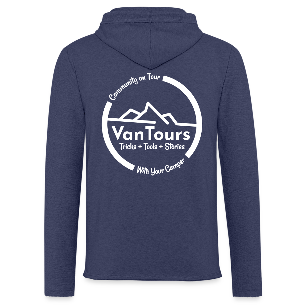 Leichtes Kapuzensweatshirt Unisex - Navy meliert