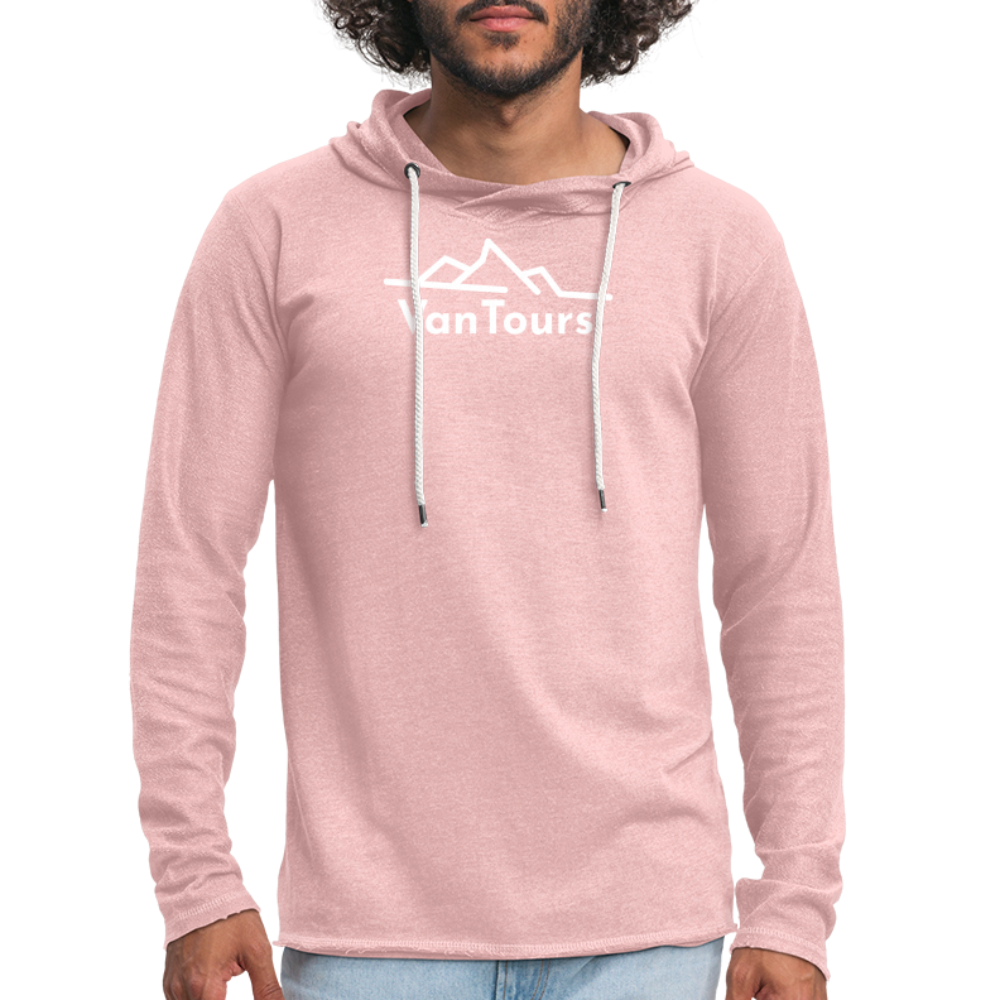 Leichtes Kapuzensweatshirt Unisex - Rosa-Creme meliert