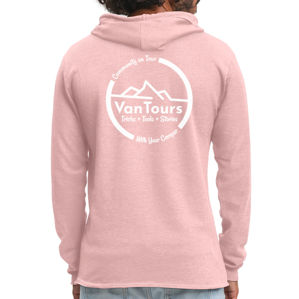 Leichtes Kapuzensweatshirt Unisex - Rosa-Creme meliert