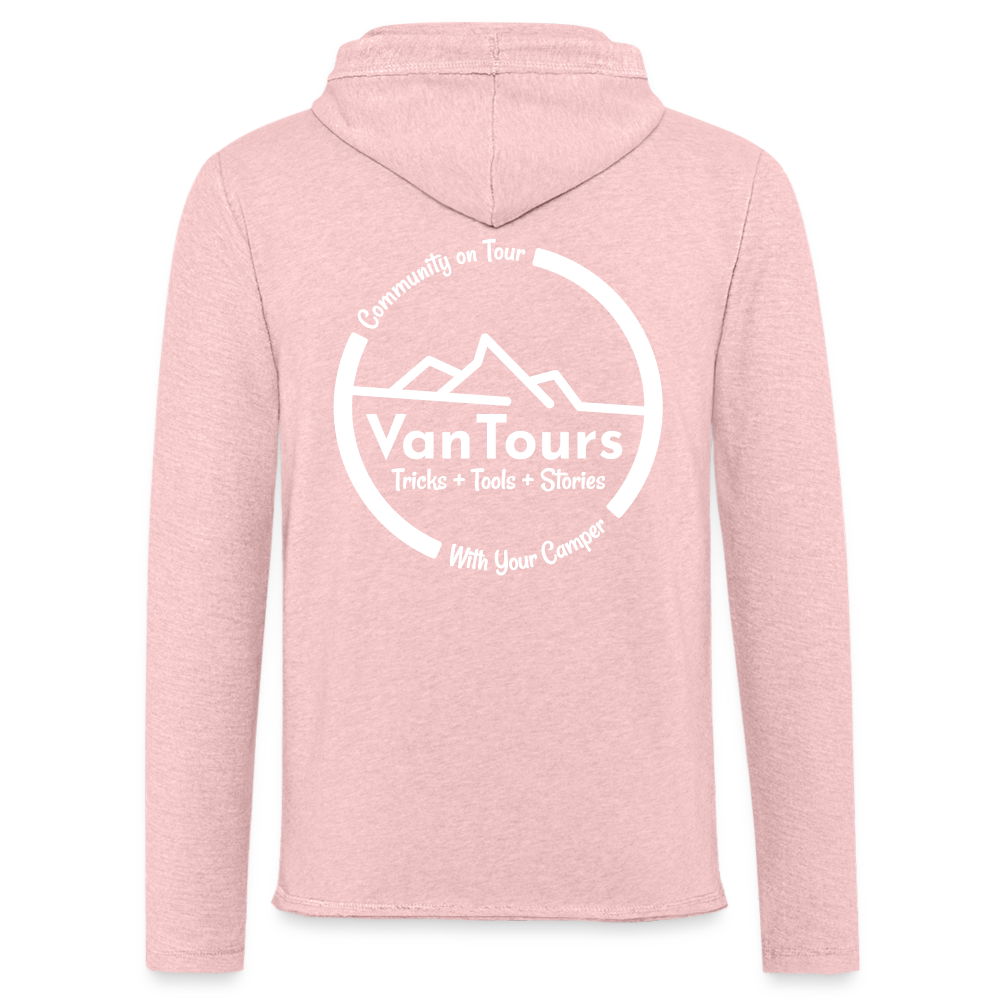 Leichtes Kapuzensweatshirt Unisex - Rosa-Creme meliert